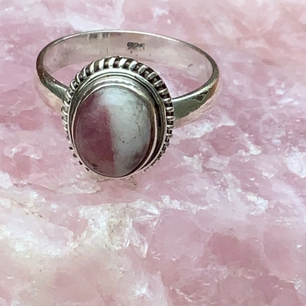 BOUTIQUE PINK TOURMALINE IN QUARTZ 925 SILVER RING